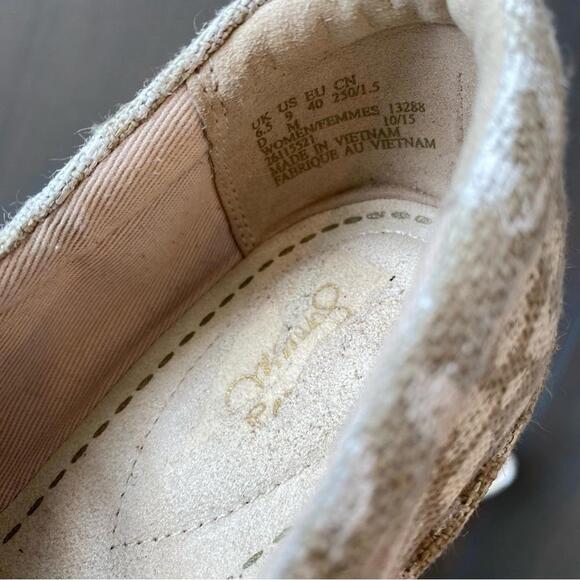 Clarks Leopard Print Canvas Lace Up Espadrilles Loafers Sneakers Shoes Women's 9 - Picture 7 of 8